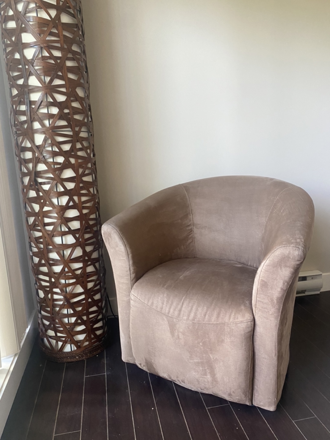 Swivel Suede Arm Chair – Earthy Brown Vibe - photo 2
