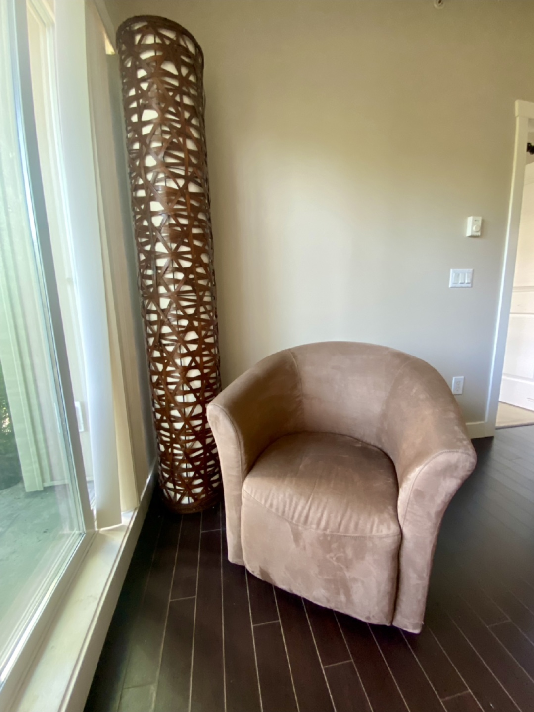 Swivel Suede Arm Chair – Earthy Brown Vibe - photo 3