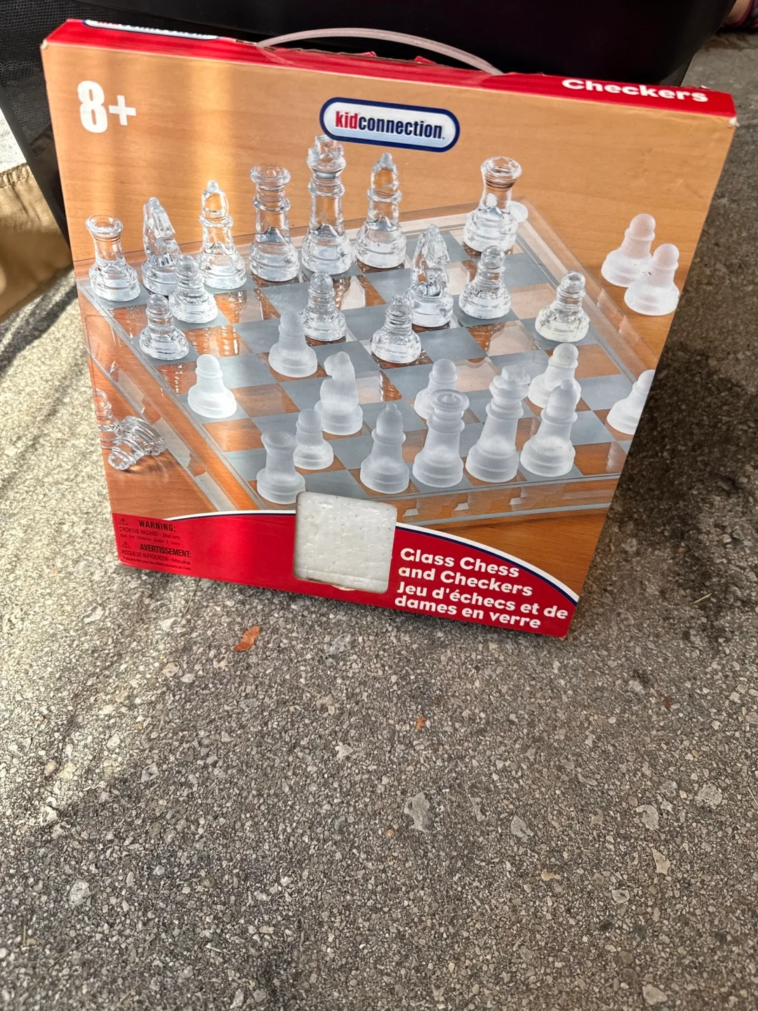 Kid Connection Glass Chess and Checkers Set