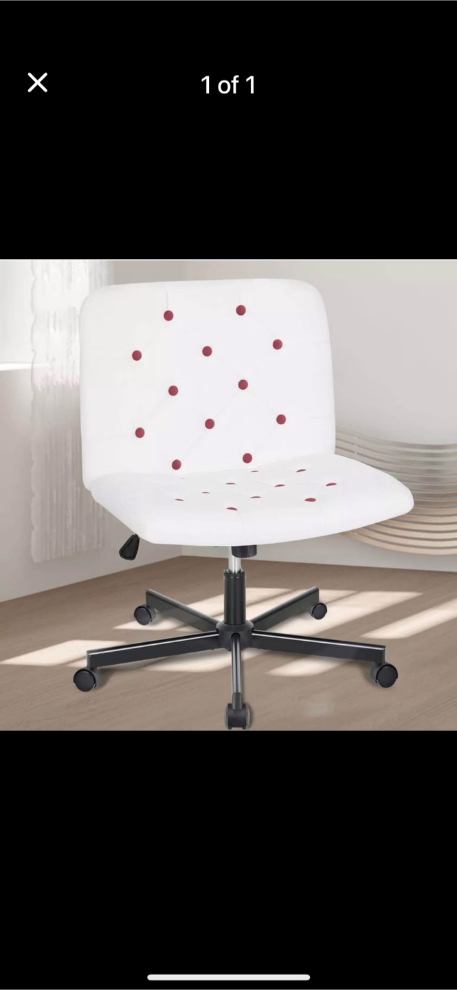 White Desk Chair with Red Polka Dots🧡