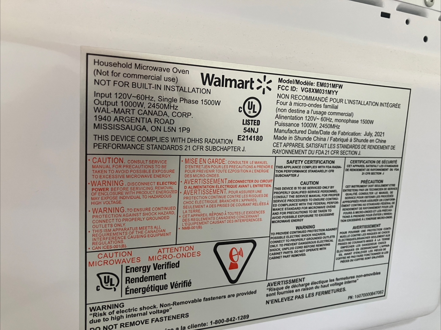 Hamilton Beach Microwave Oven - White - photo 3