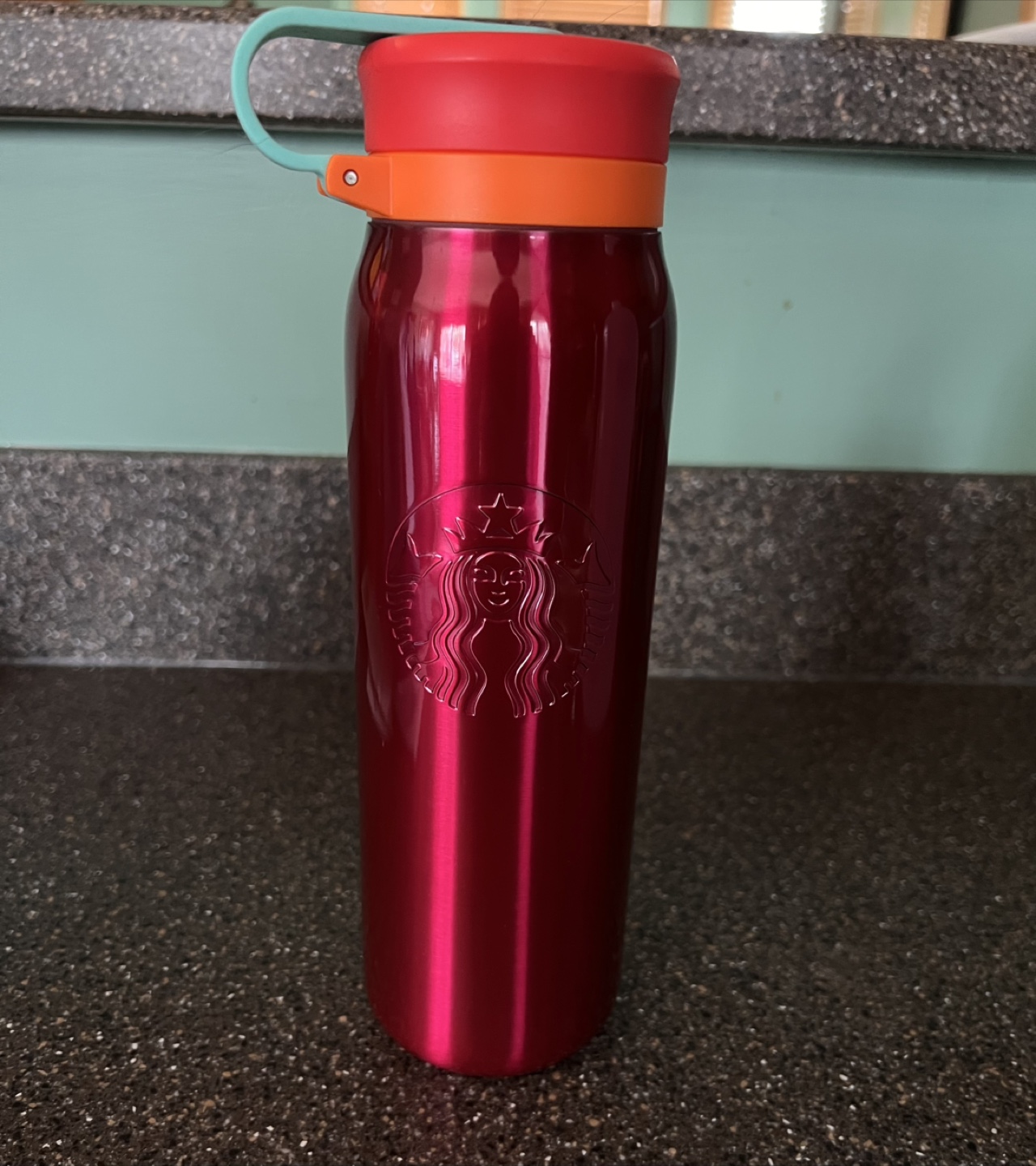NEW Starbucks 2025 Red Lid Vacuum Insulated Water Bottle 🧡