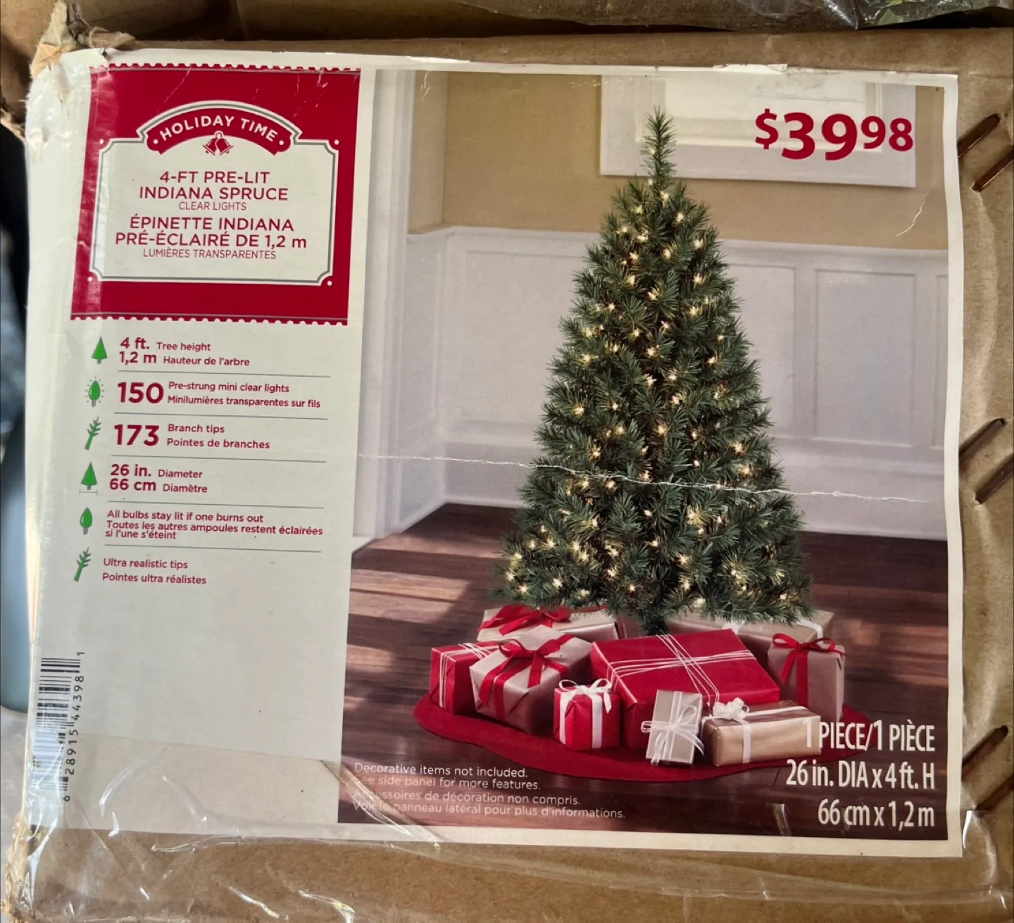 Holiday Time 4-ft Pre-Lit Spruce Tree thumbnail