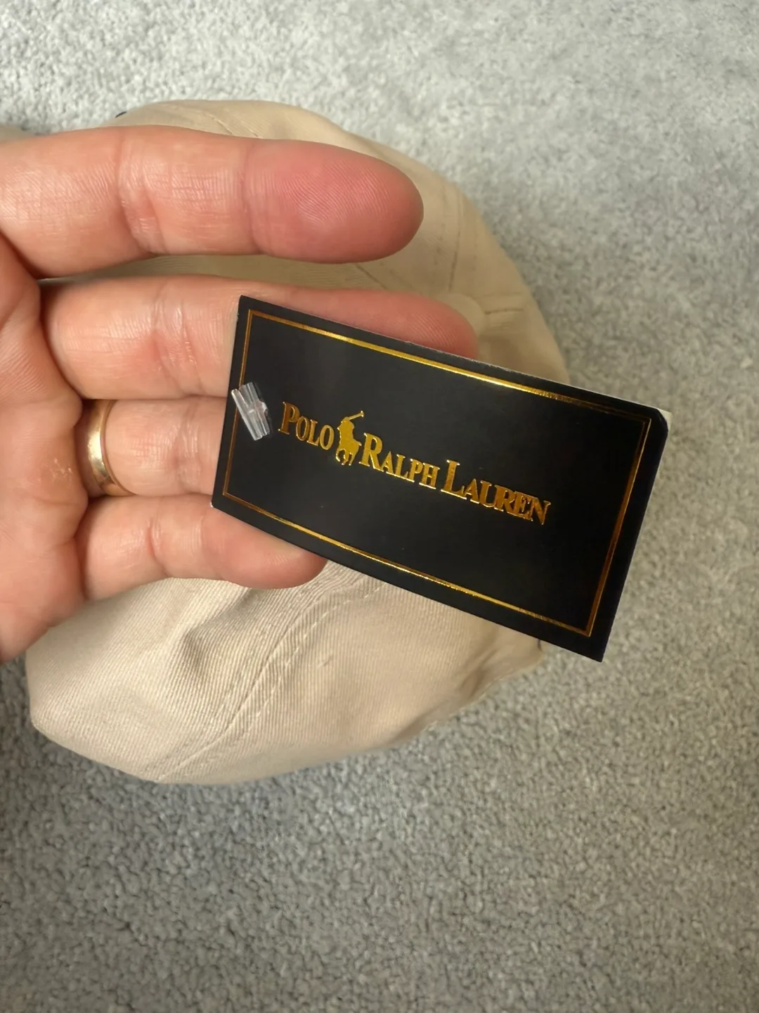 BNWT Polo Ralph Lauren RL Unisex Brown Beige Cap Hat image indicator(4)