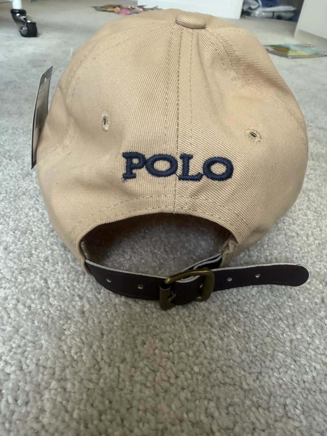 BNWT Polo Ralph Lauren RL Unisex Brown Beige Cap Hat image indicator(2)