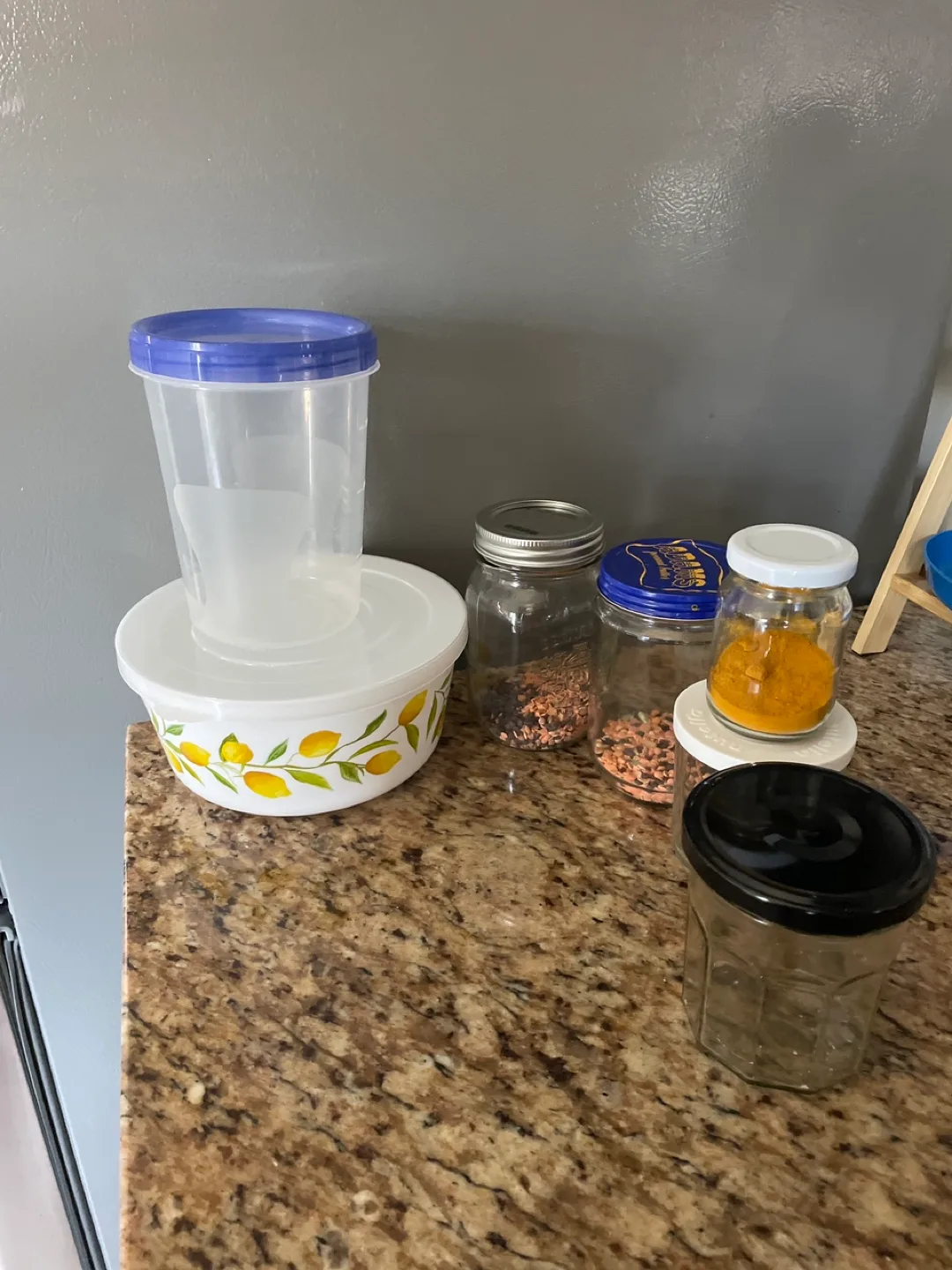 Assorted plastic containers andGlass Jars thumbnail