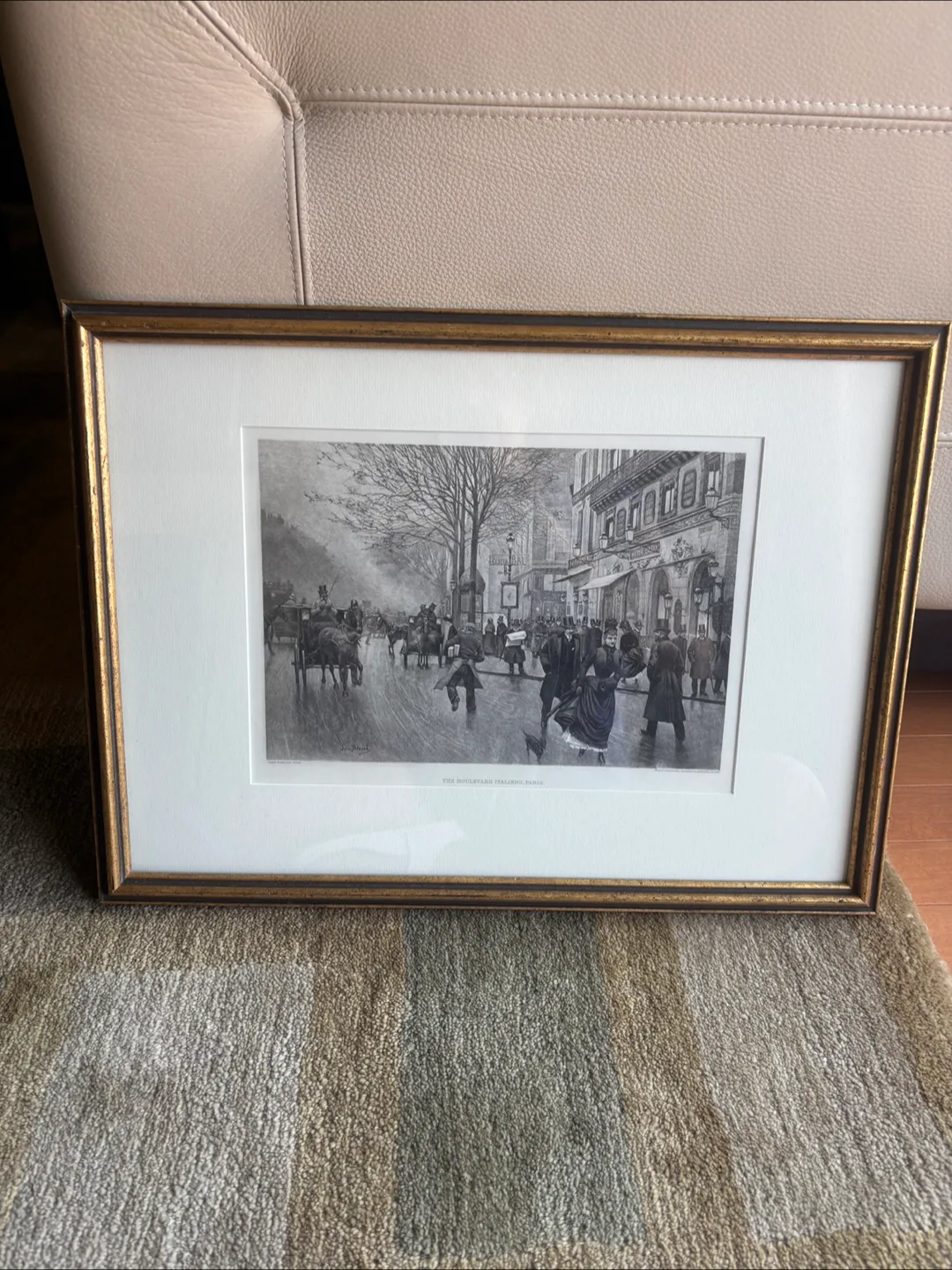 Framed 'The Boulevard Italiens, Paris Print thumbnail