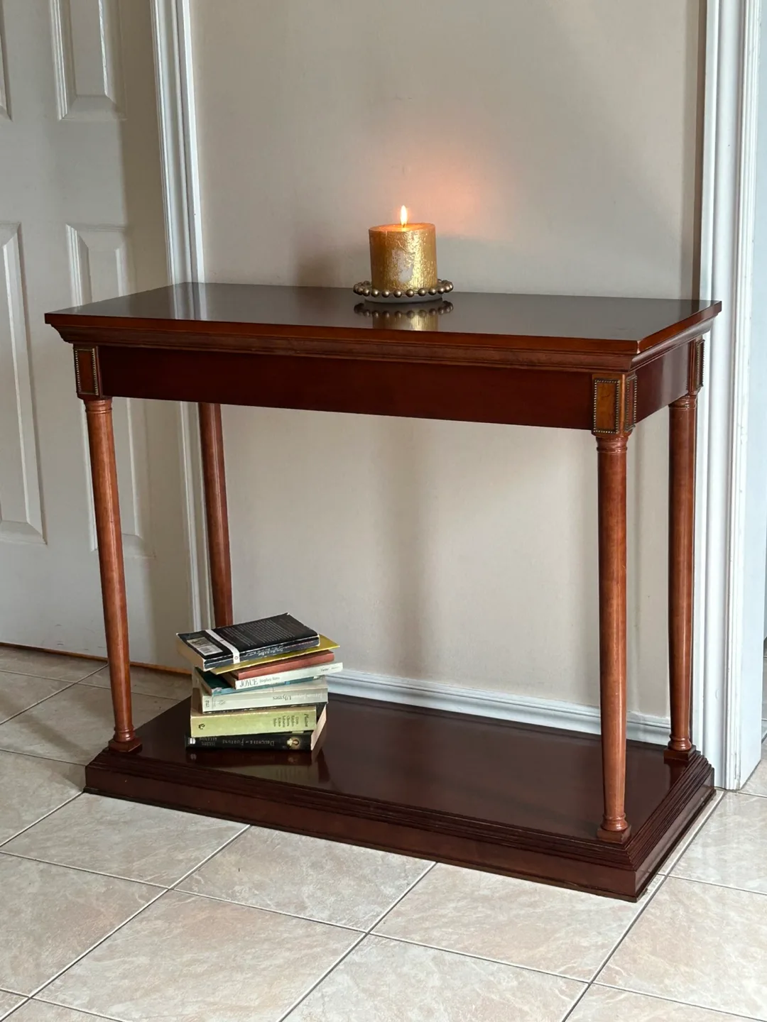Wood Console Table - Dark Brown thumbnail