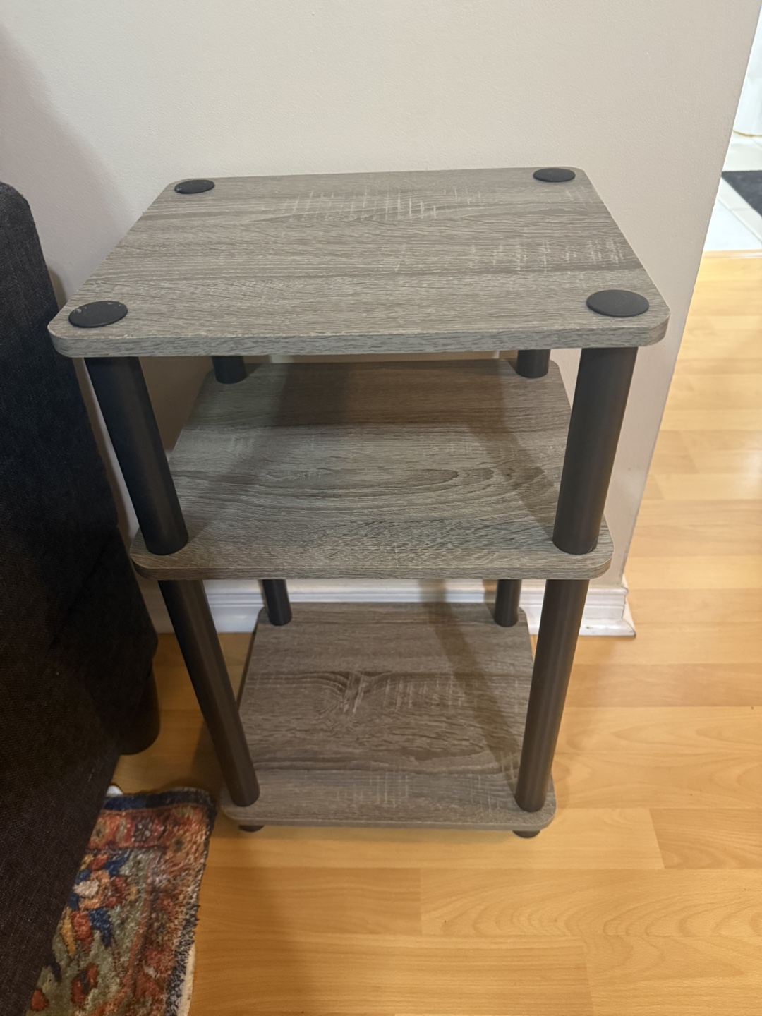 2Pcs 3-Tier Gray End Table Urgent move out sale - photo 2