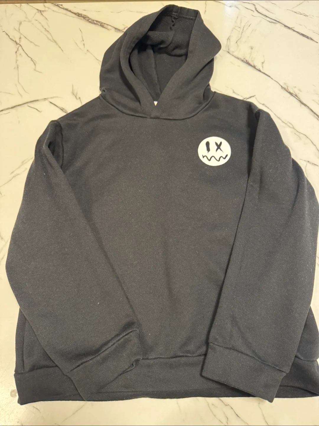 Never Look Back Black Hoodie Size 11-12Y image indicator(3)