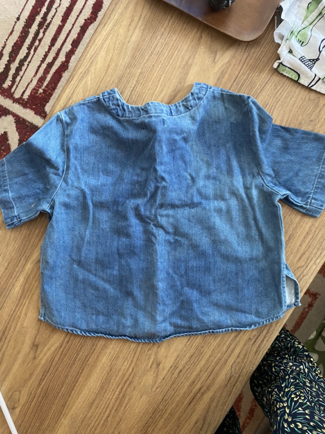 BDG Denim Lace-Up Top - Size XS - photo 3