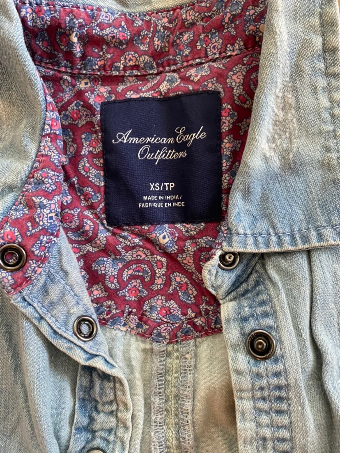 American Eagle Denim Western Shirt - XS image indicator(2)