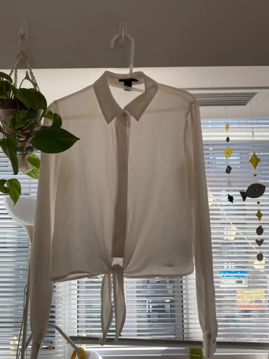 Forever 21 White Blouse - Size S thumbnail