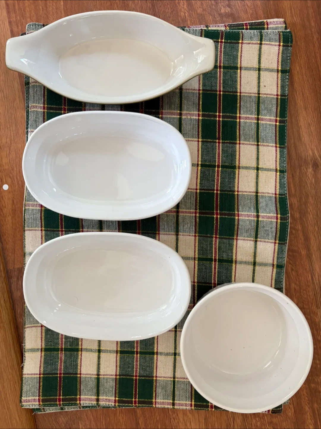 White Ceramic Serving Dishes - 4 Piece Set