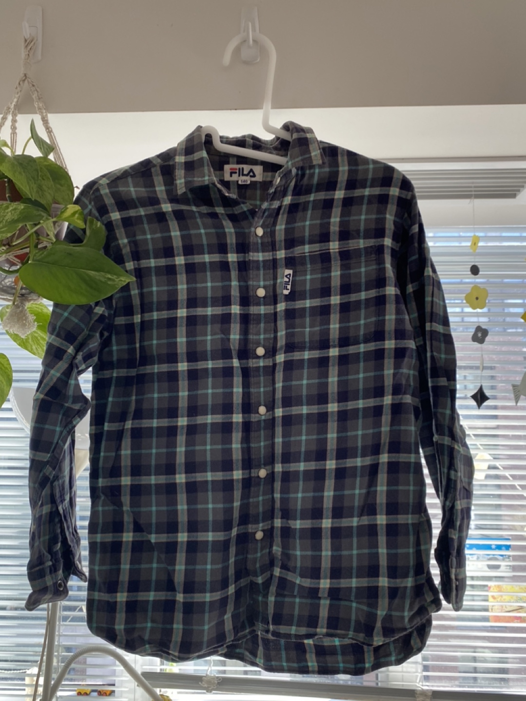 FILA Plaid Button-Down Shirt - Size 140