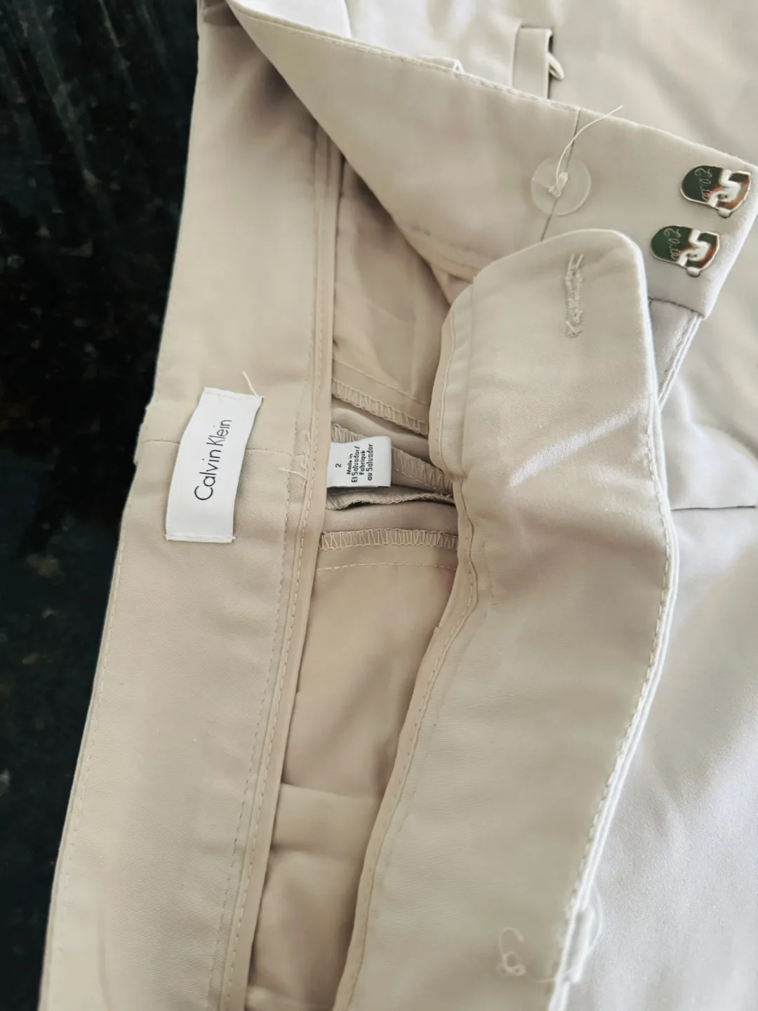 Calvin Klein Beige Pants - Size 2 thumbnail