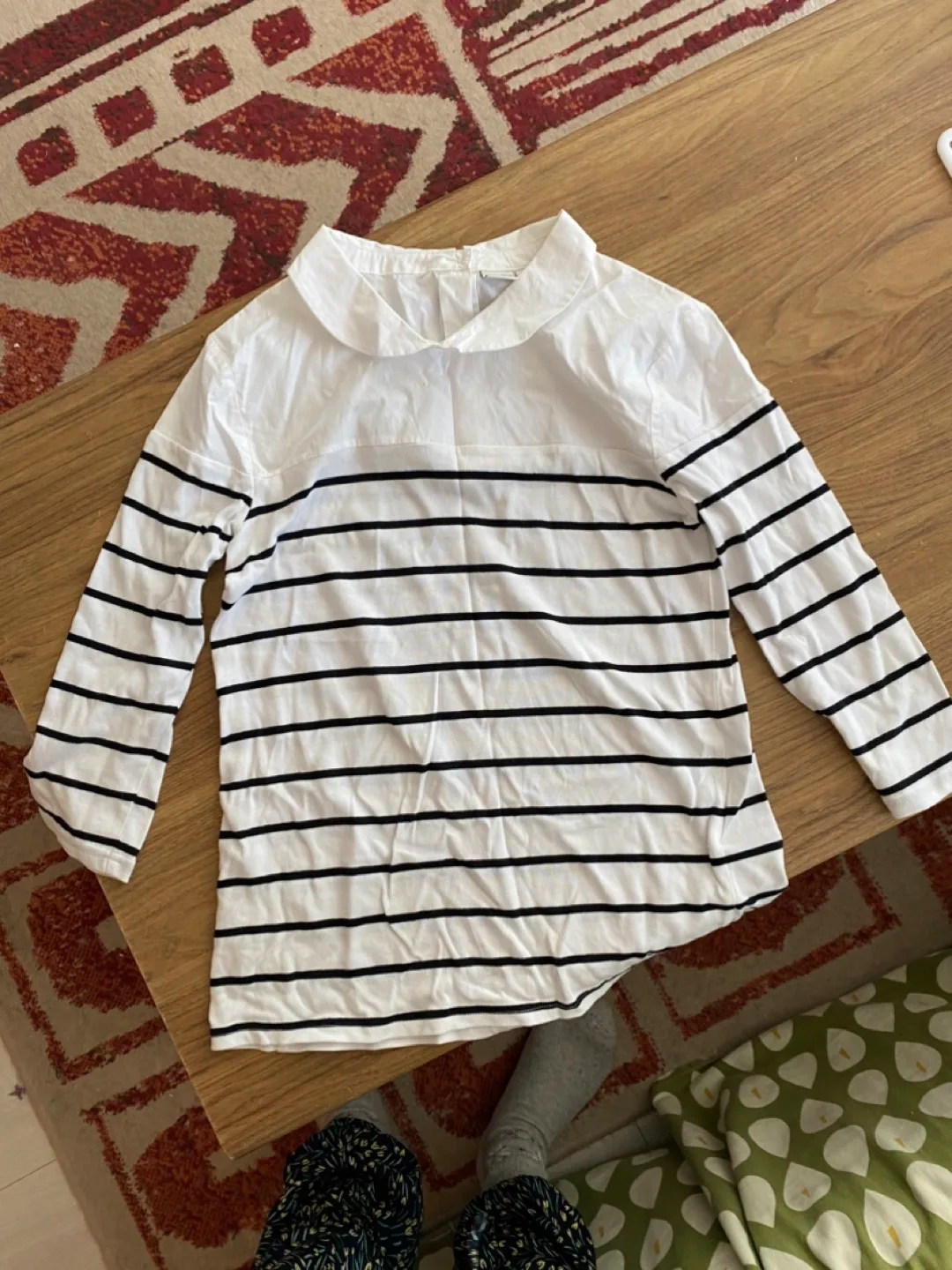 Twik Black & White Striped Top - Size XS thumbnail