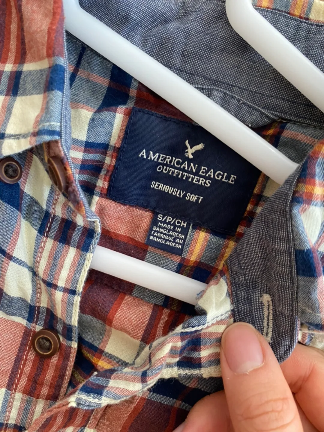 American Eagle Outfitters Plaid Shirt S/P image indicator(2)