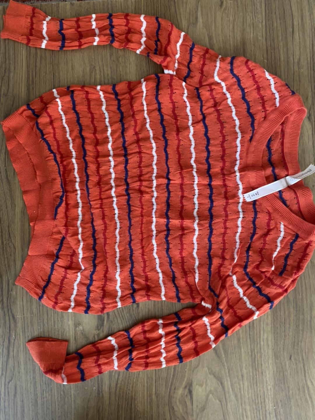 Orange Striped Sweater