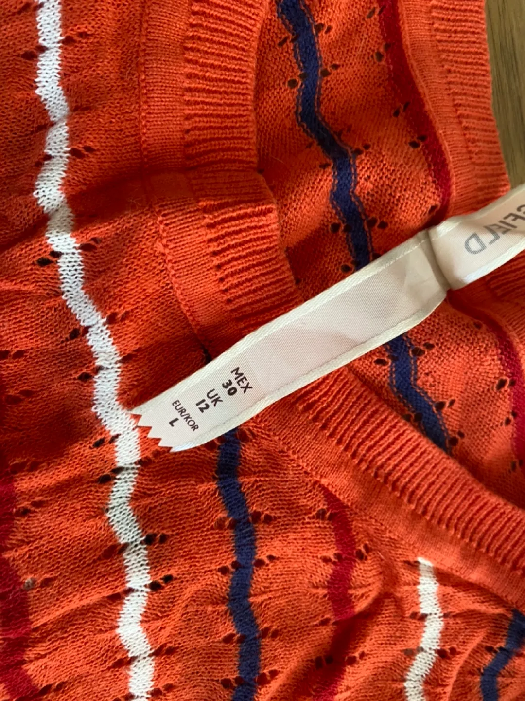 Orange Striped Sweater image indicator(2)