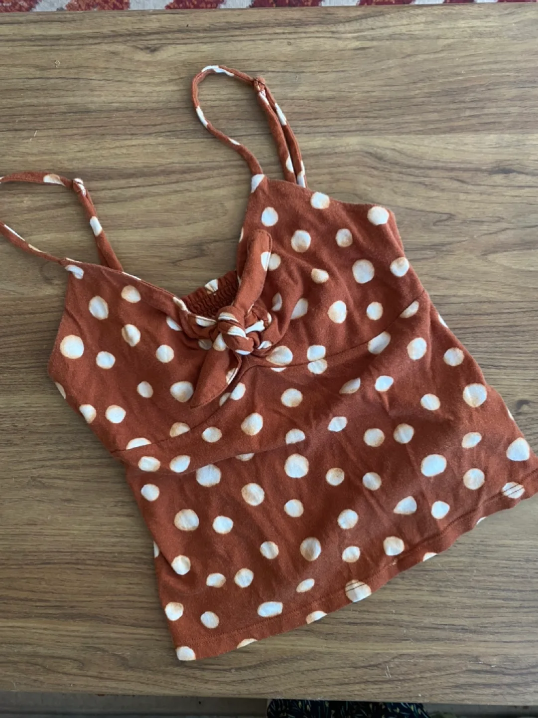 Brown Polka Dot Tank Top thumbnail