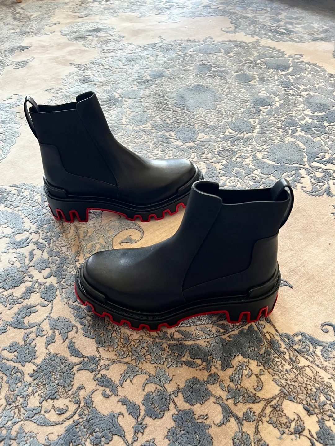 Christian Louboutin Black Leather Ankle Boots image indicator(4)