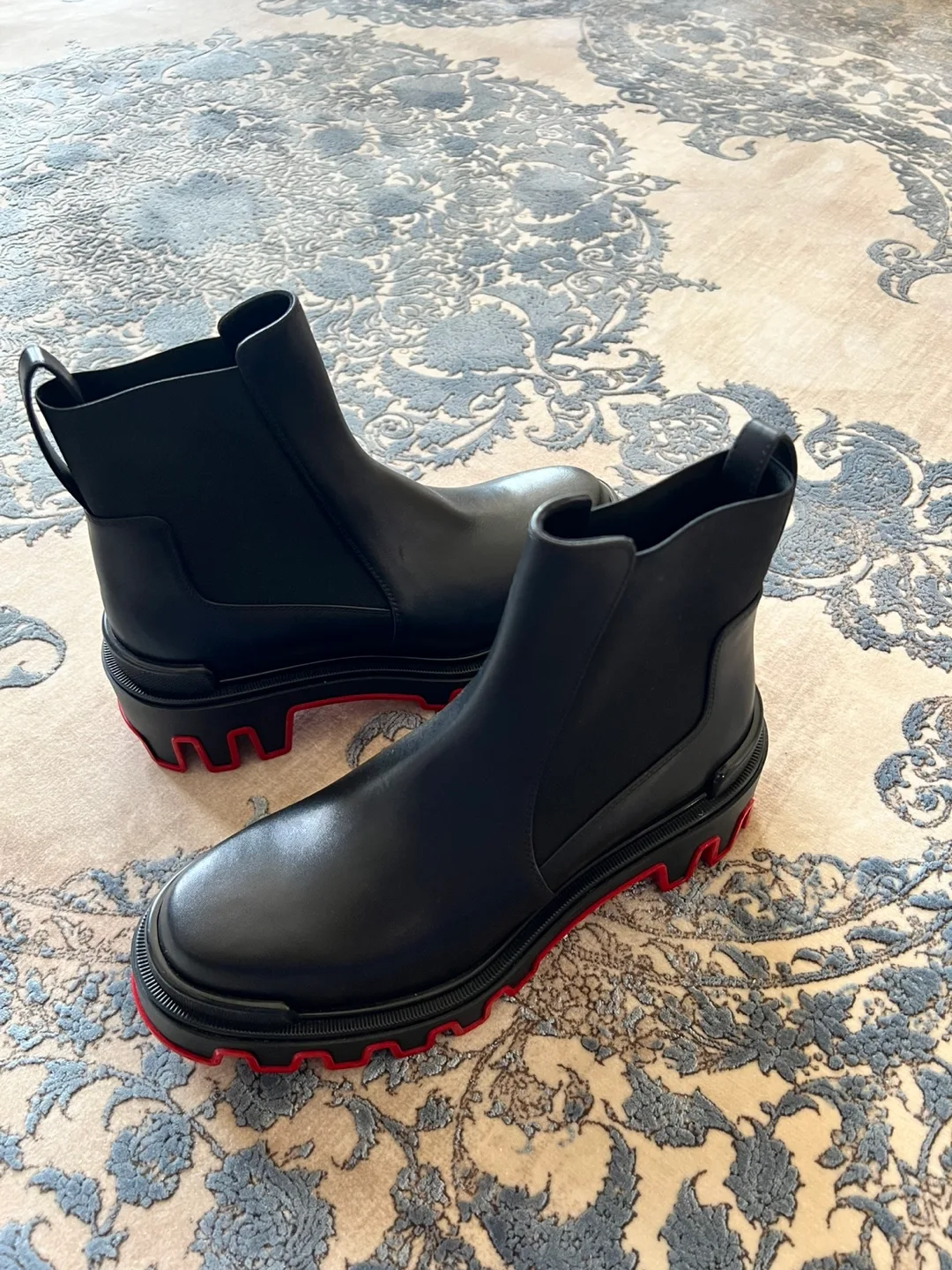 Christian Louboutin Black Leather Ankle Boots image indicator(3)