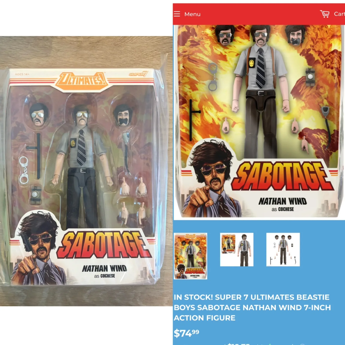 Super 7 Ultimates Beastie Boys Nathan Wind Action Figure thumbnail