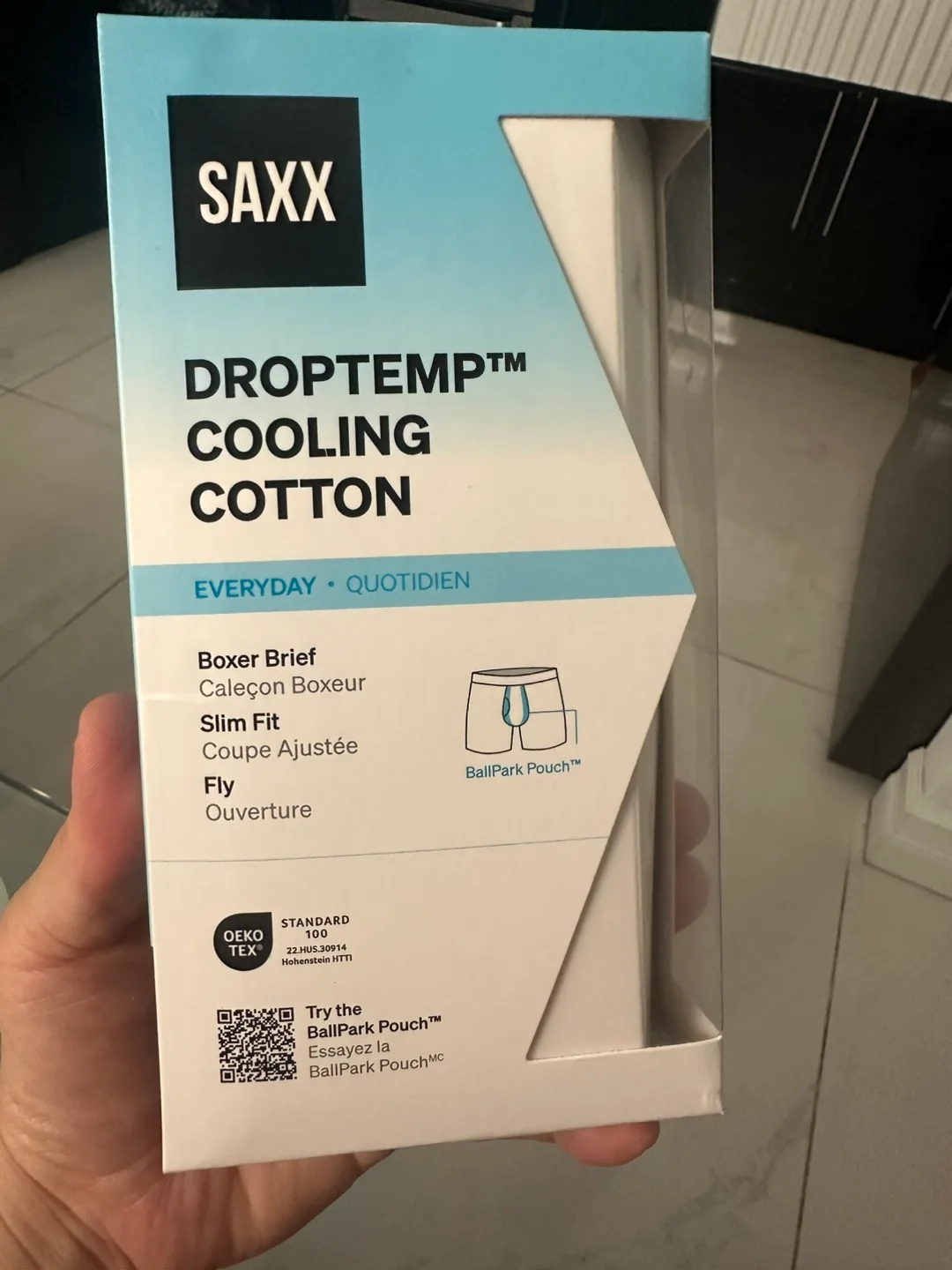 SAXX DropTemp Cooling Cotton Boxer Brief - Size S thumbnail