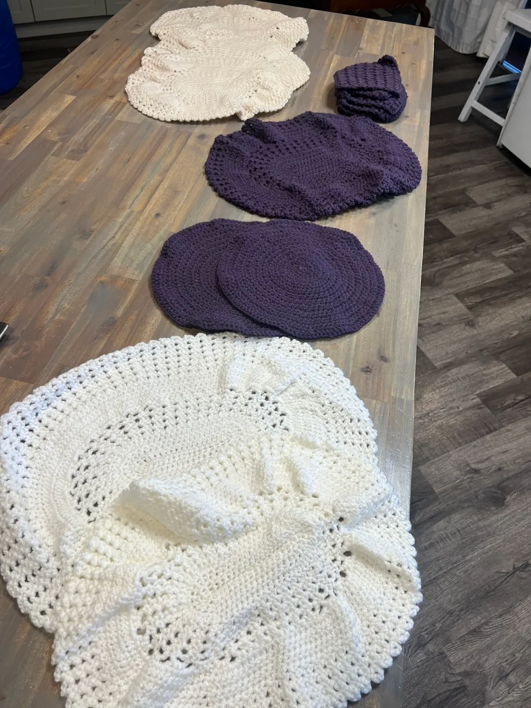 Handmade Crocheted Table Mats - Set of 3 image indicator(3)