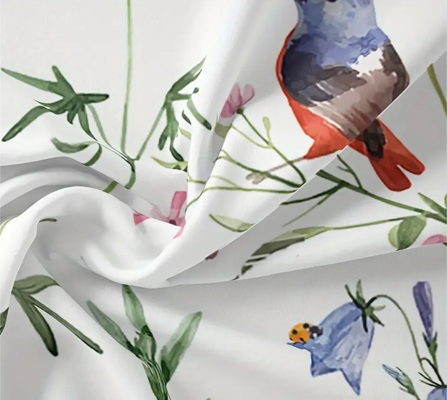 Queen Bedding set, 3 pieces, Floral Bird Print image indicator(2)