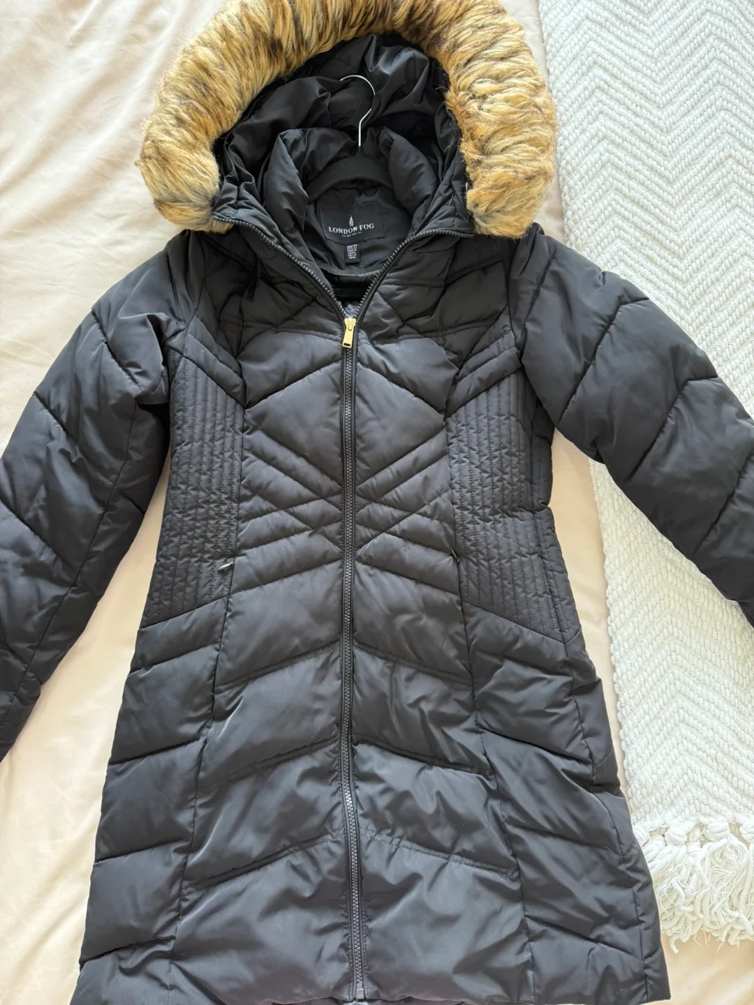 London Fog Black Coat XS thumbnail