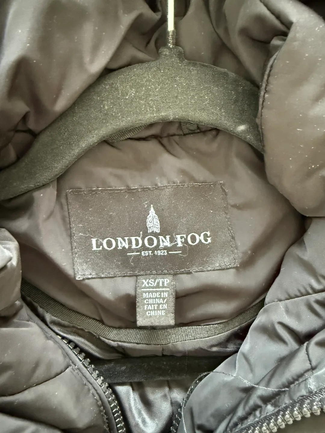 London Fog Black Coat XS image indicator(2)