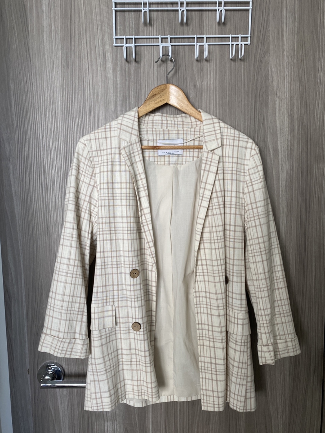 Stradivarius Plaid Blazer - Size S