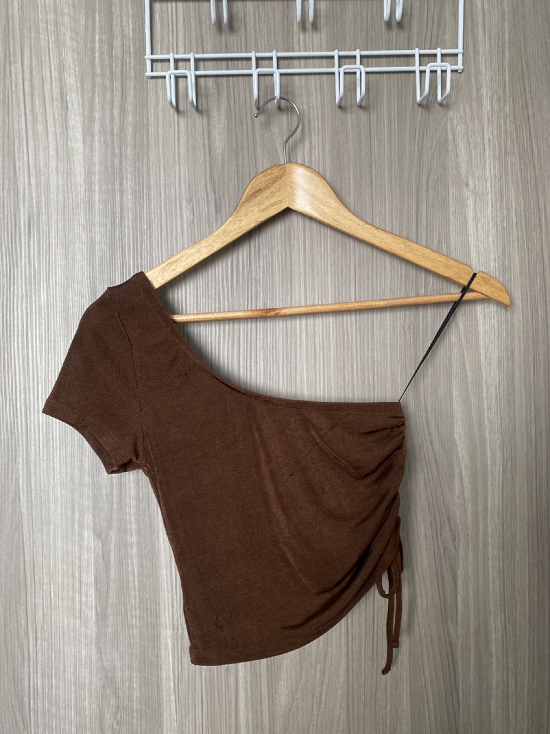 H&M Brown One-Shoulder Top - Size S - photo 3