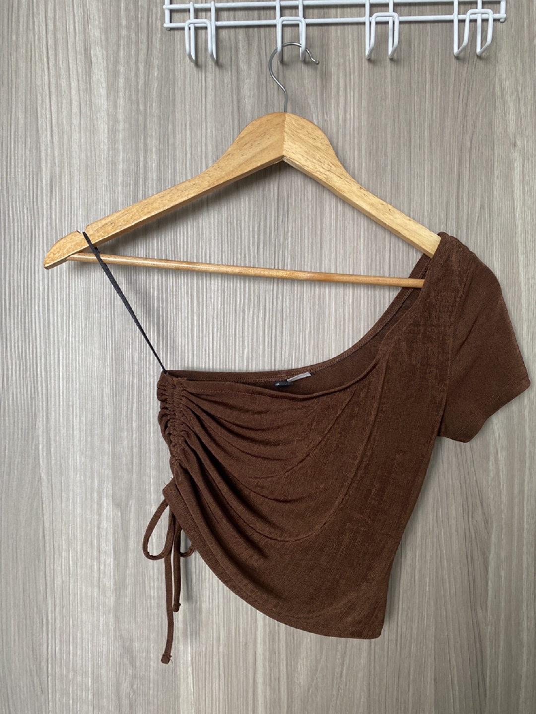 H&M Brown One-Shoulder Top - Size S