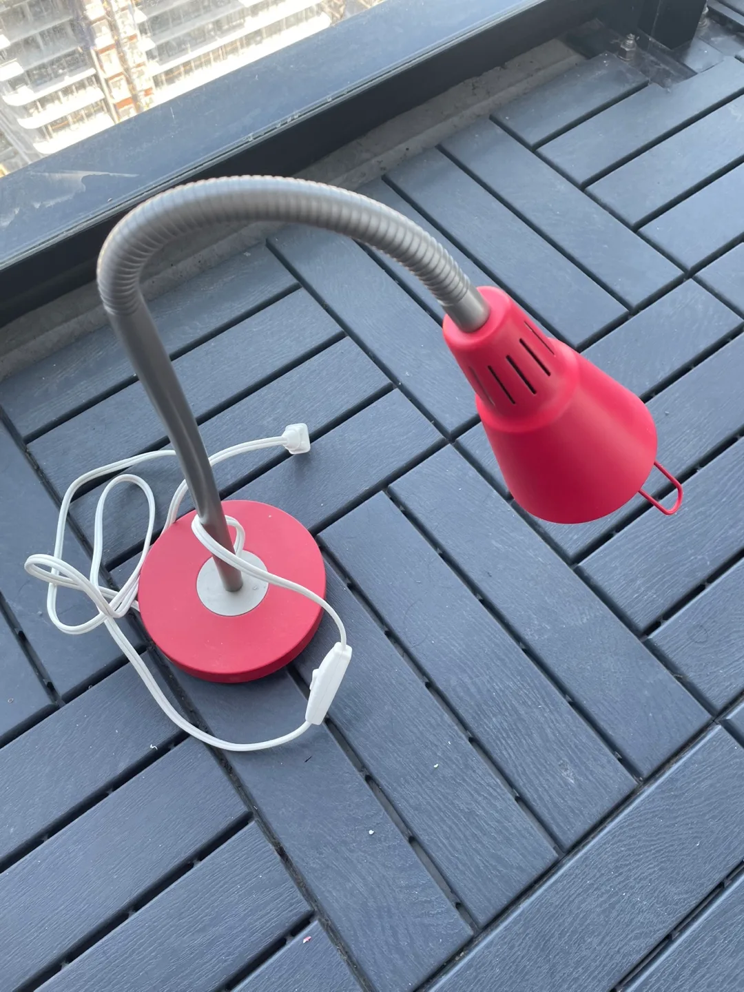 Ikea Tertial Work Lamp - Red thumbnail