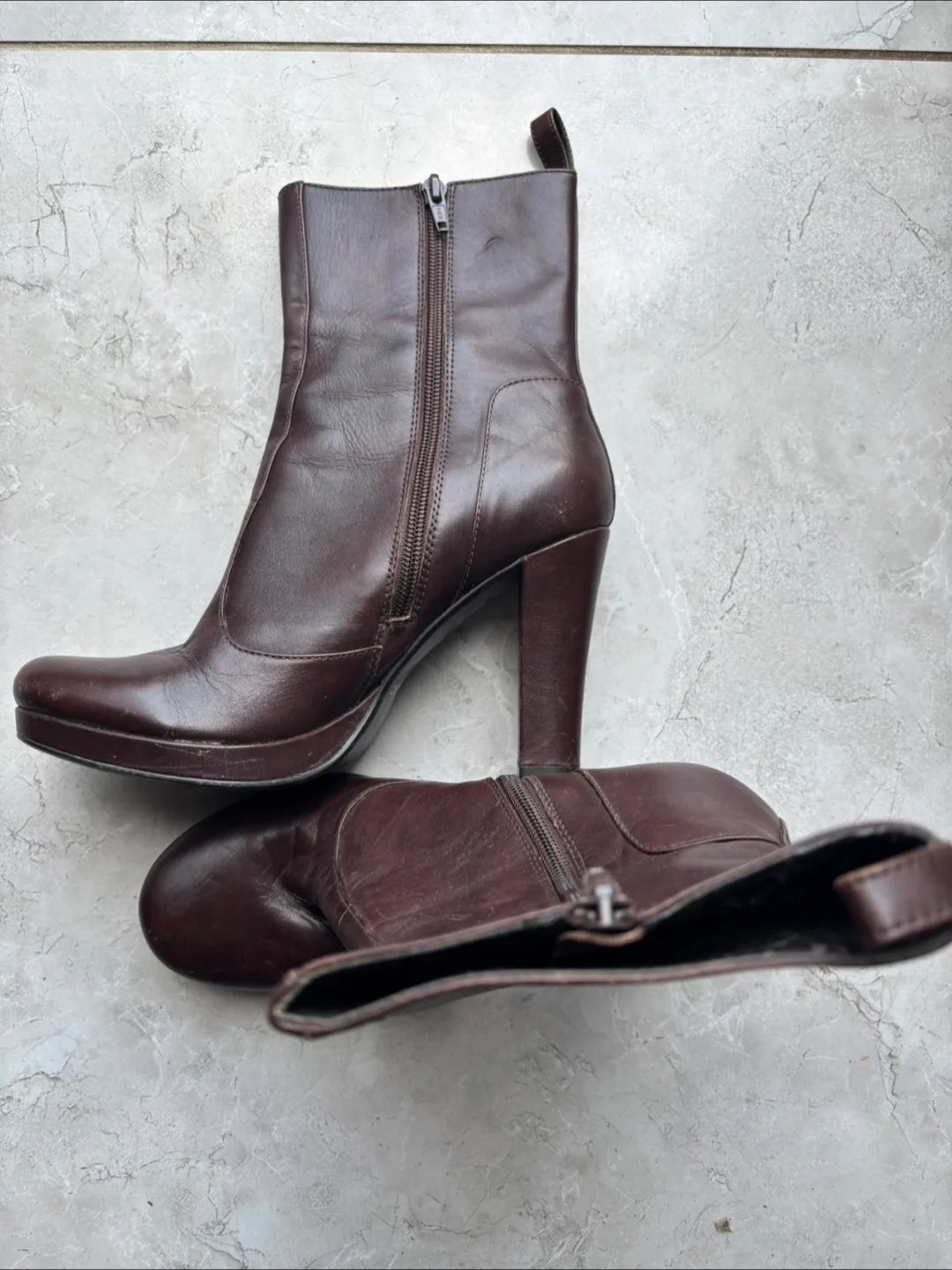 Aldo Brown  Heeled Ankle Boots, Size 38 image indicator(2)