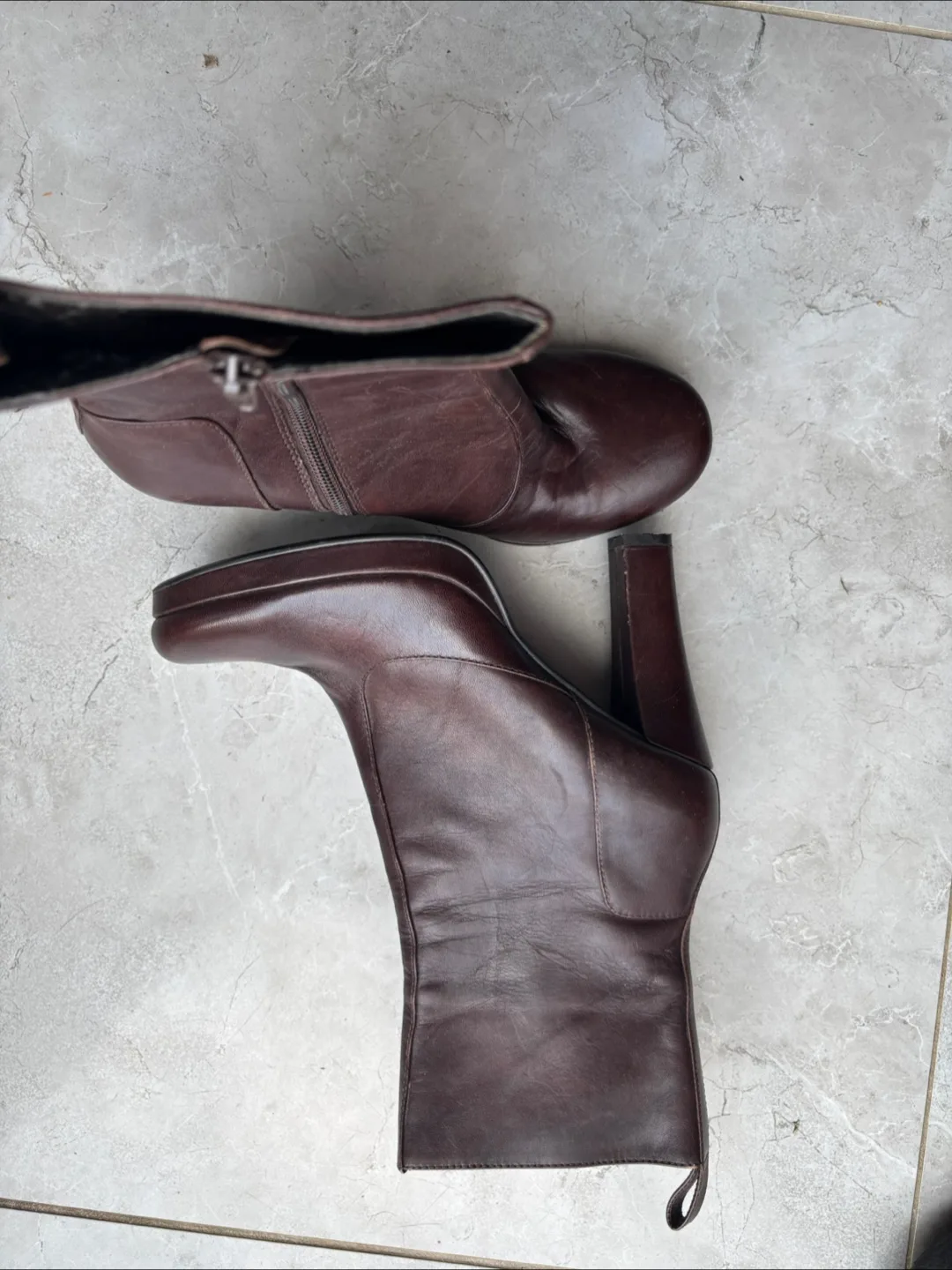 Aldo Brown  Heeled Ankle Boots, Size 38 image indicator(3)