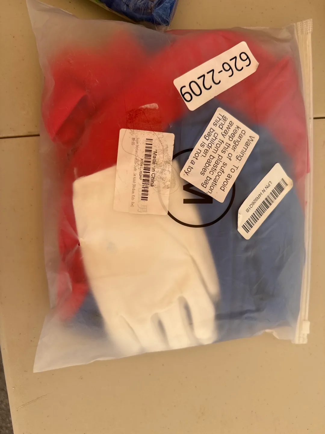 Super Mario size medium Costume Outfit