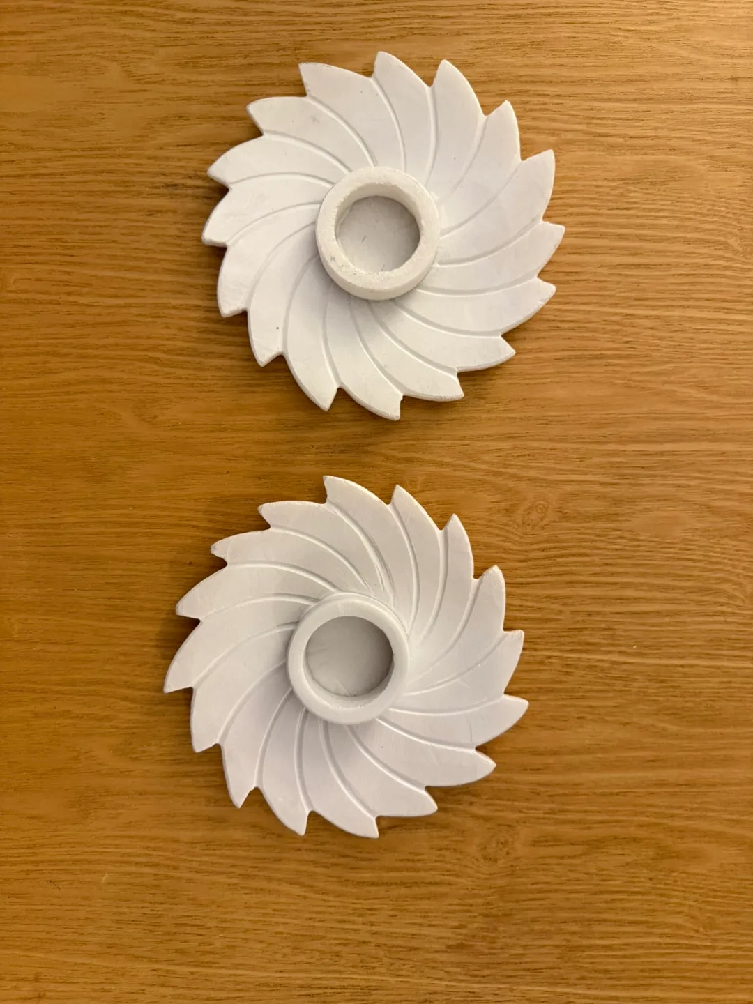 White Handmade Decorative Candle Holders (Set of 2) thumbnail