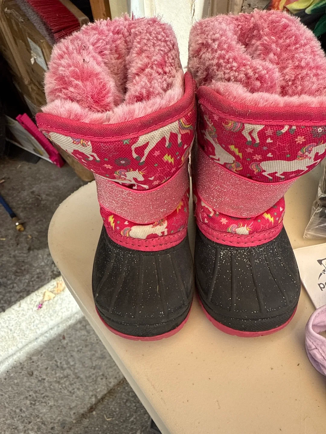 Unicorn Winter Boots - Size 5 Toddler
