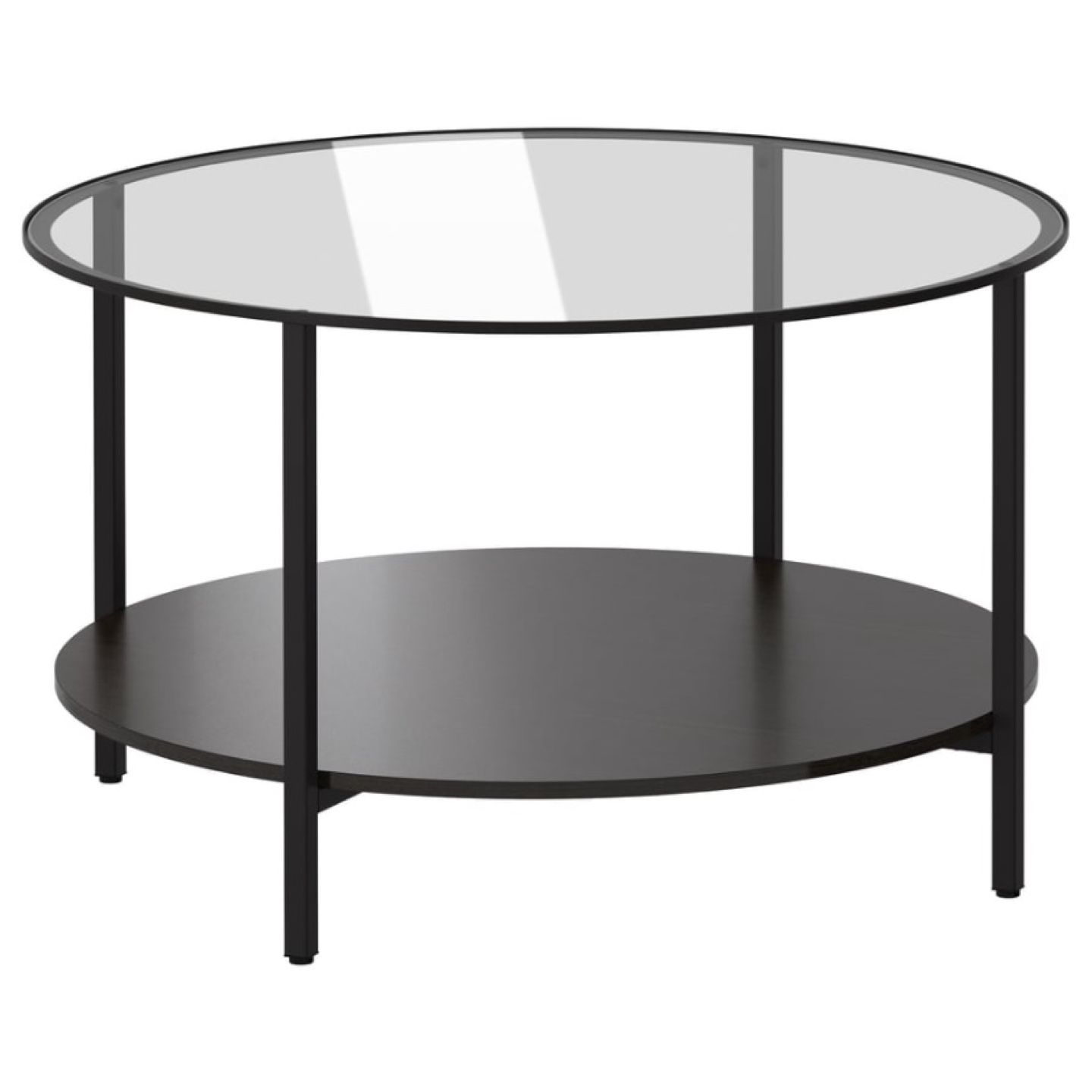 IKEA Vittsjo Round Glass Coffee Table
