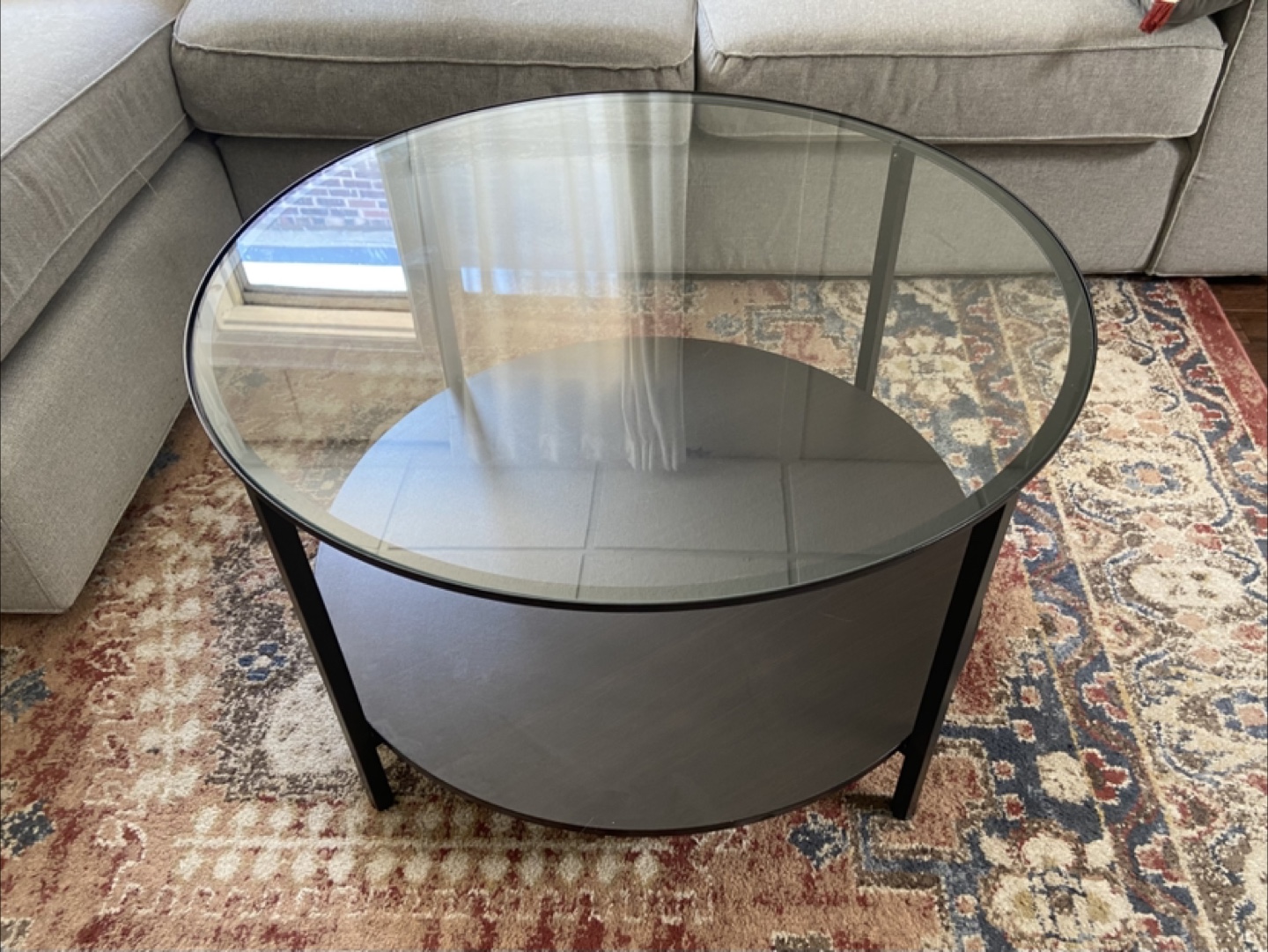IKEA Vittsjo Round Glass Coffee Table - photo 2