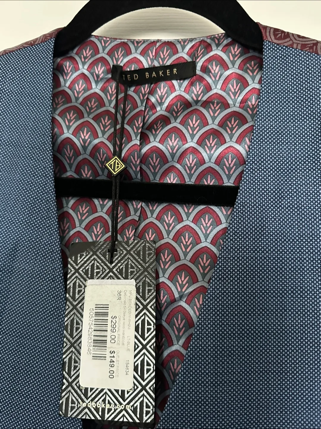 BRAND NEW Ted Baker Wool Waistcoat Vest - Size 36R image indicator(6)