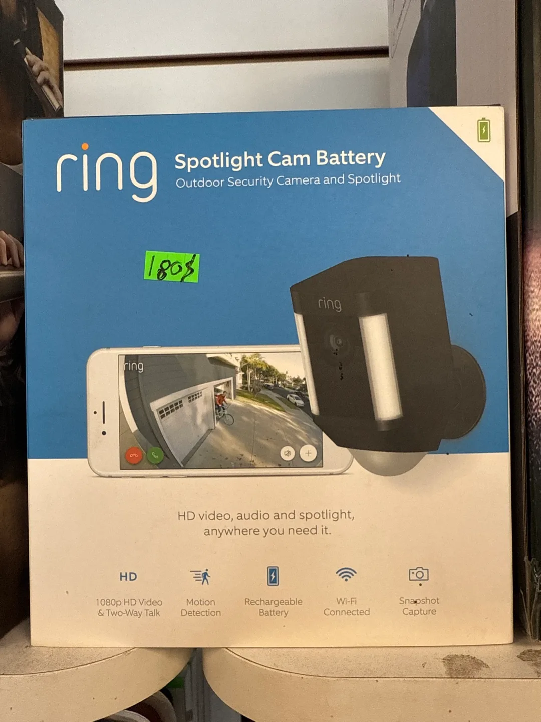 Ring Spotlight Cam Battery - Outdoor Security Camera thumbnail