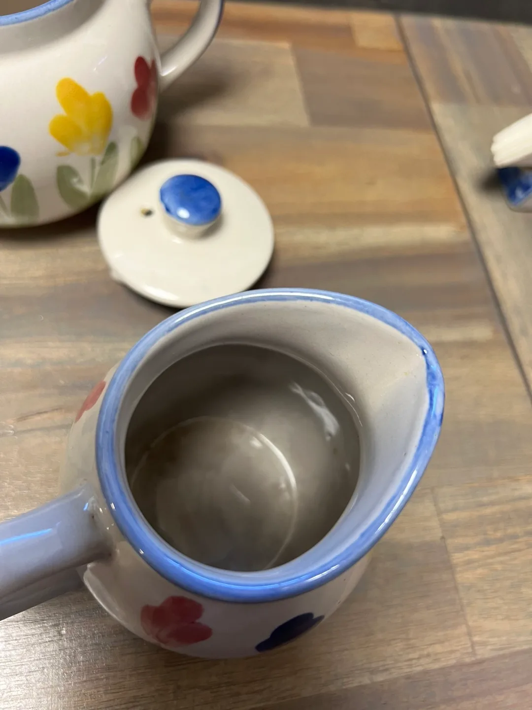 Floral Teapot, Creamer, Napkin Holder Set image indicator(5)