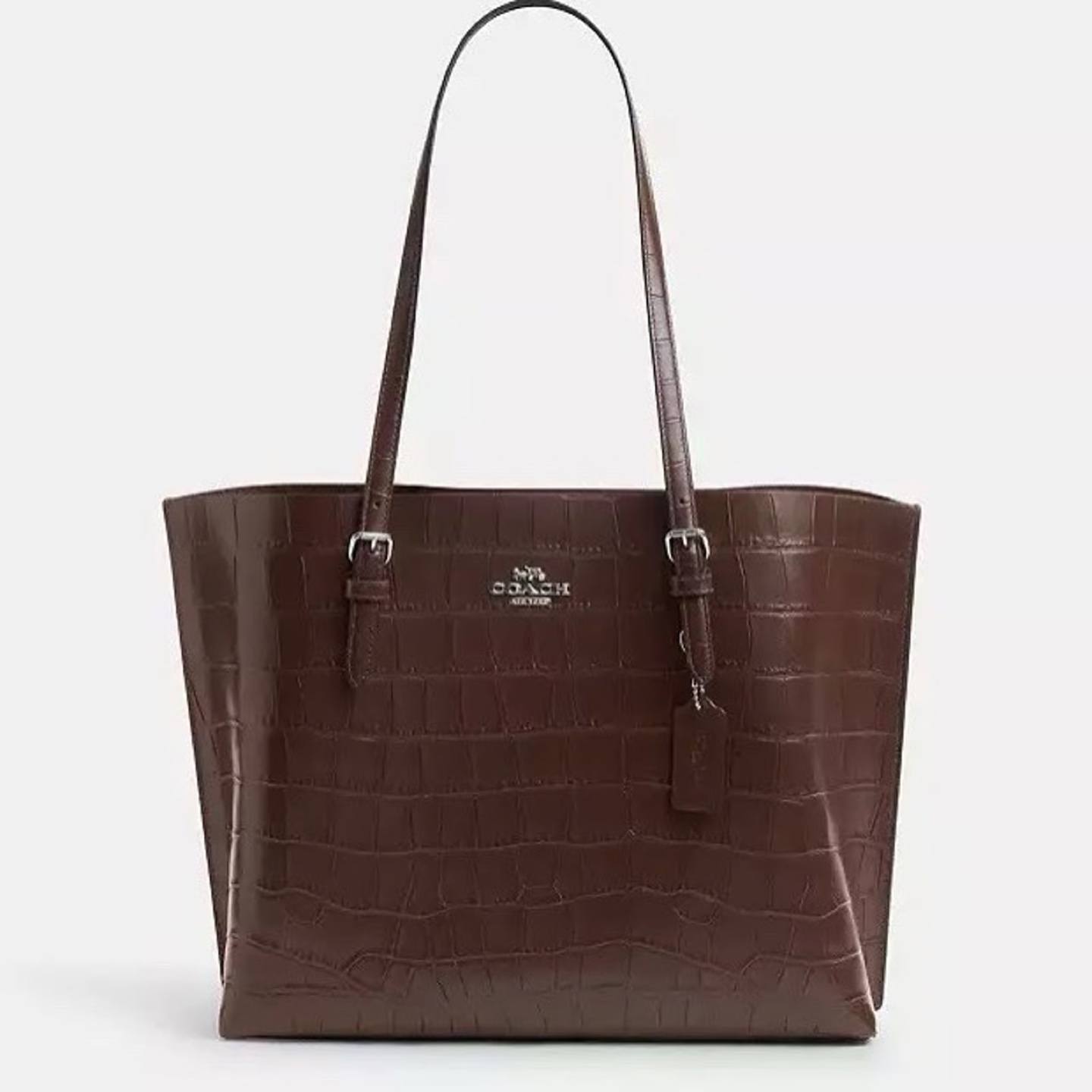 Coach Mollie Croc Tote in Maple - photo 4