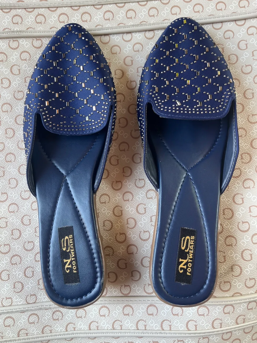 N.S Footwears Blue Mules - Size 41 thumbnail