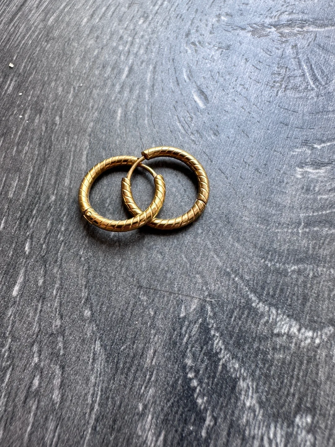 Gold Coloured Hoop Earrings thumbnail